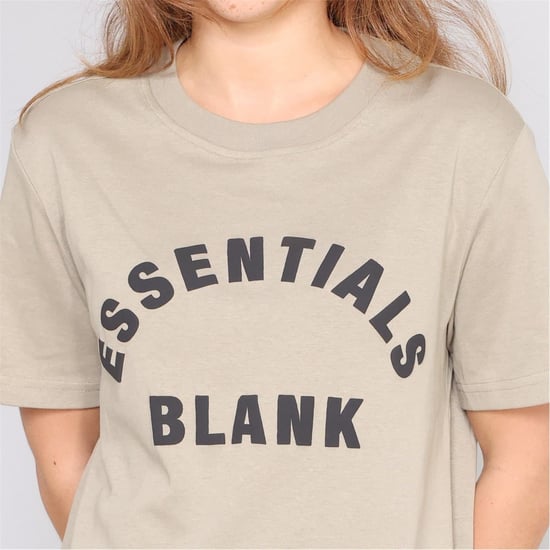 Women's Blank Essentials Oversize Fit Crew Neck Ribbed Collar Boyfriend T-Shirt in Eucalyptus - Image 5