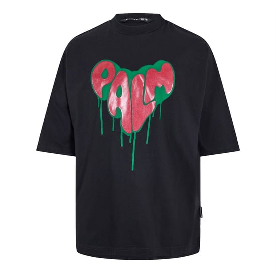 Men's Palm Angels Palm Stars Vint T in Black Fuchsia - Image 2