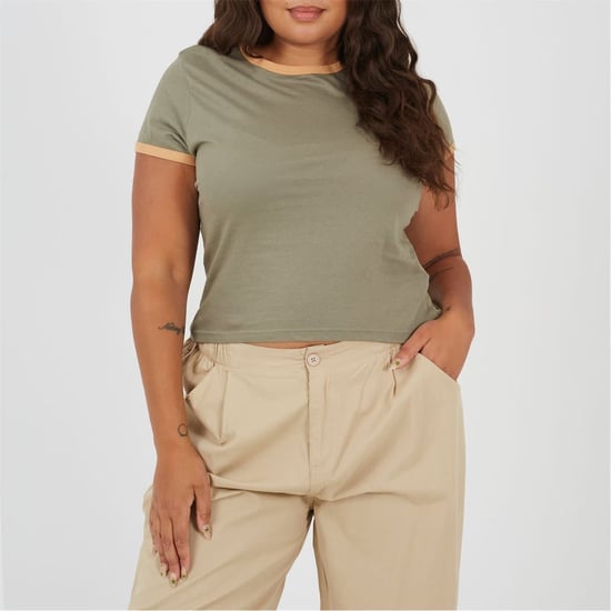 Women's Brave Soul Ps Ss Tee in Khaki/Camel - Image 1