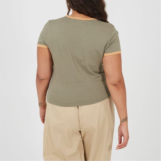 Women's Brave Soul Ps Ss Tee in Khaki/Camel - Image 2