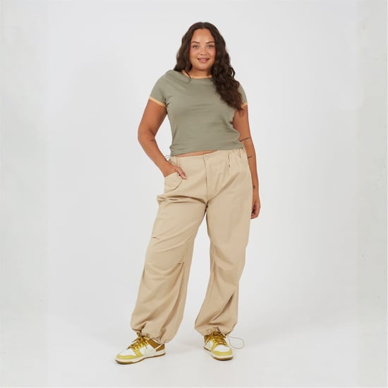 Women's Brave Soul Ps Ss Tee in Khaki/Camel - Image 4