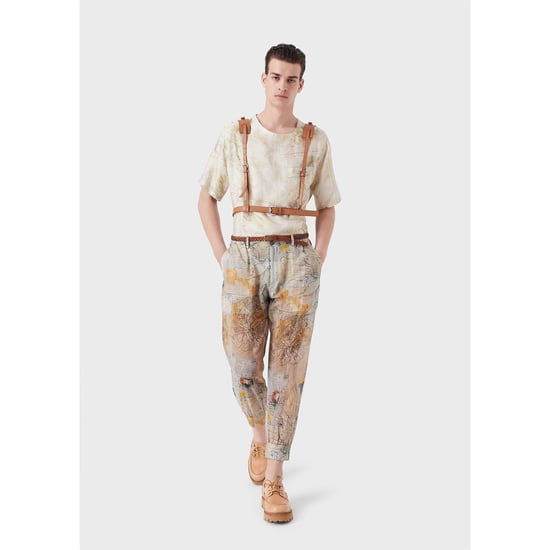 Men's Emporio Armani EA7 Regular Fit Short Sleeve T-Shirt in Kaki-Khaki - Image 4