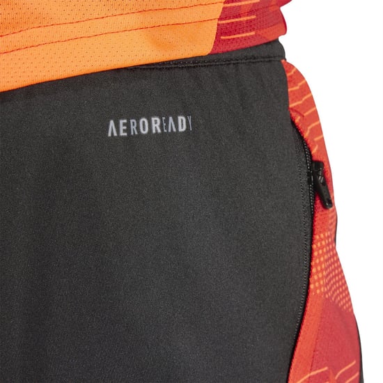 Men's adidas 25 Competition Training Shorts in Black/Solar Red - Image 5