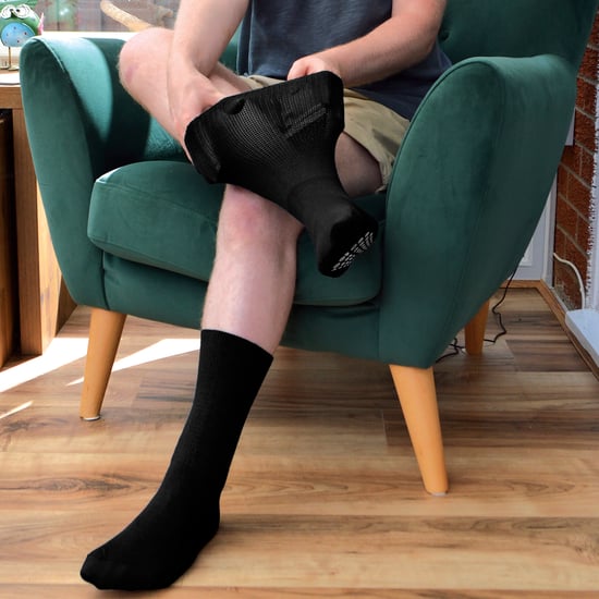 Heren Wol Oedeem Slippersokken voor Opgezette Voeten & Circulatie Ondersteuning - Image 5