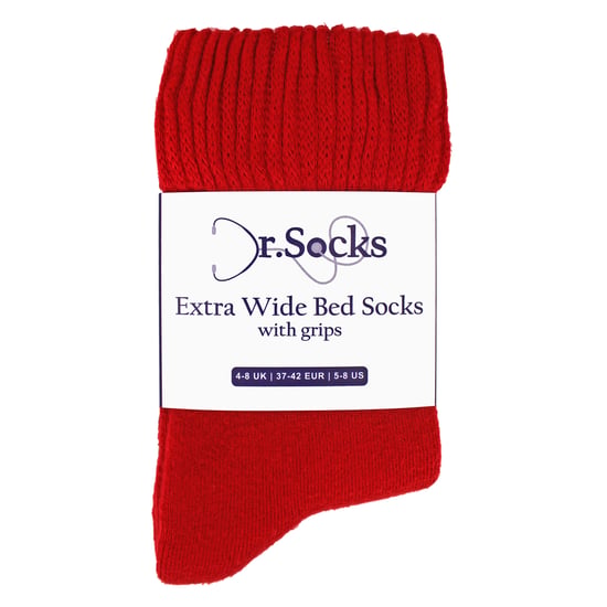 Ladies Extra Wide Winter Bed Socks with Grips | Non Slip Thermal Sleep Socks - Image 2