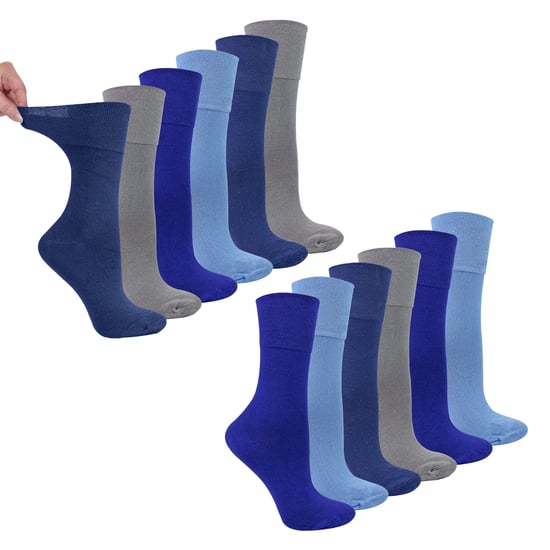 12 Pairs Ladies Bamboo Diabetic Socks | Soft Non Binding Comfort Socks - Image 1
