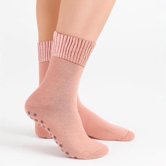 Ladies Extra Wide Winter Bed Socks with Grips | Non Slip Thermal Sleep Socks - Image 5