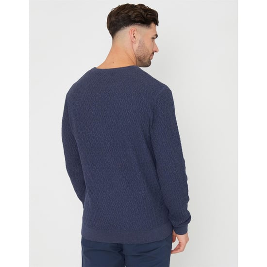 Men's Threadbare Staleyhall Crew in Denim Blue - Image 3