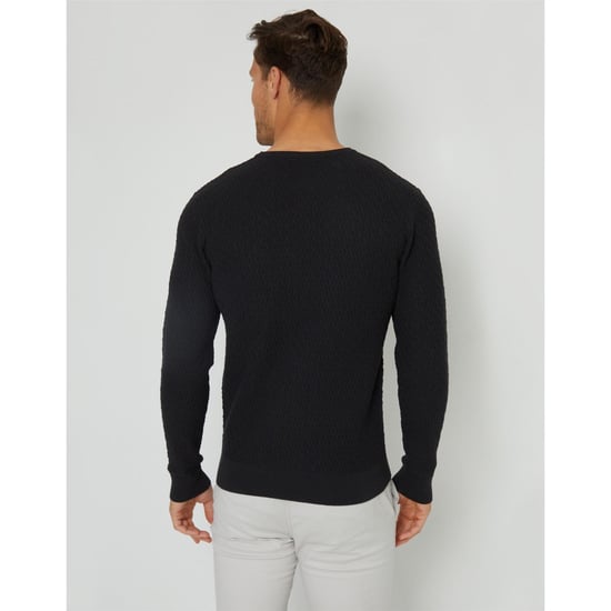 Men's Threadbare Staleyhall Crew in Black - Image 3