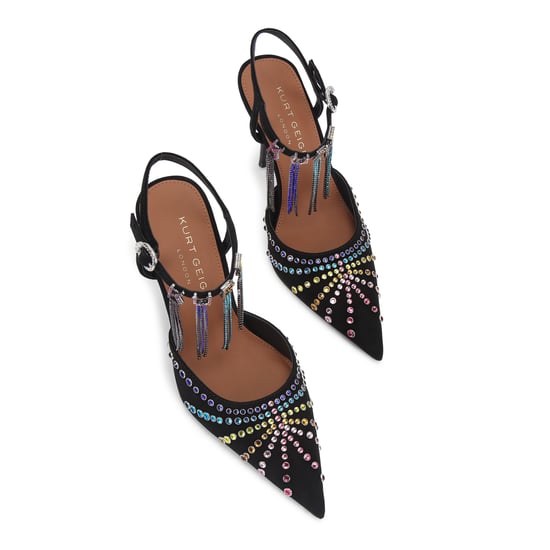 Kurt Geiger London Suede Kurt Crystal Point Heels - Image 2