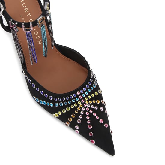 Kurt Geiger London Suede Kurt Crystal Point Heels - Image 4