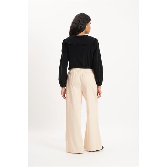 Women's Nobodys Child Misha Wide Leg Trousers in Neutral - Image 3