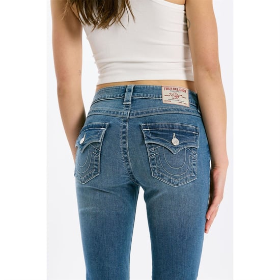 Women's True Religion K Flare Flap Ld99 in Medium Wash 2 - Image 2