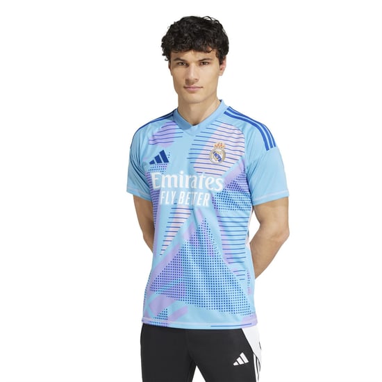 Men's adidas H Gk Jersey T-Shirt in Semi Blue Burst - Image 3