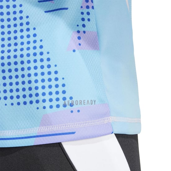 Men's adidas H Gk Jersey T-Shirt in Semi Blue Burst - Image 6