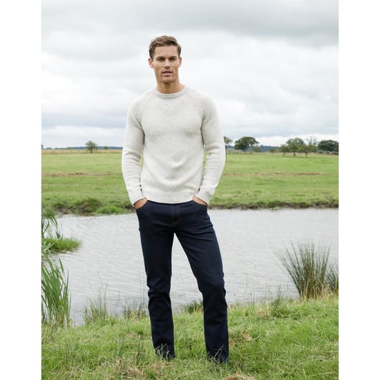 Men's Threadbare Ravenswood Crew in Ecru Nep - Image 4