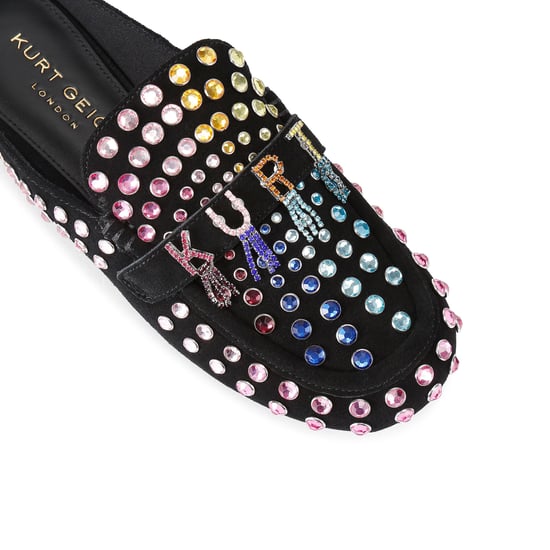 Kurt Geiger London Suede Kurt Crystal Slipper Slippers - Image 4