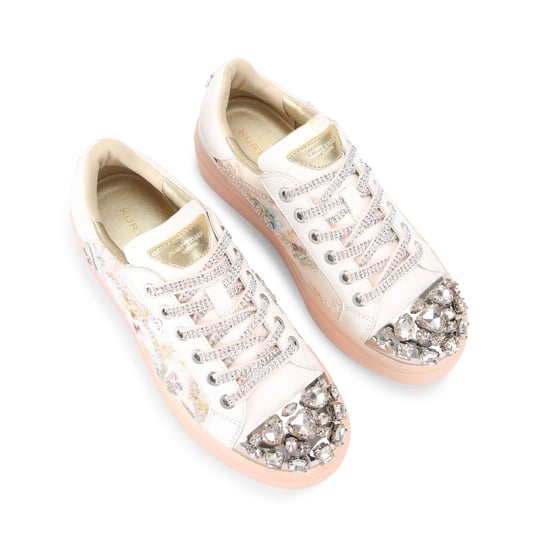Kurt Geiger London Leather Crystal Toecap Cupsole Sneakers - Image 2