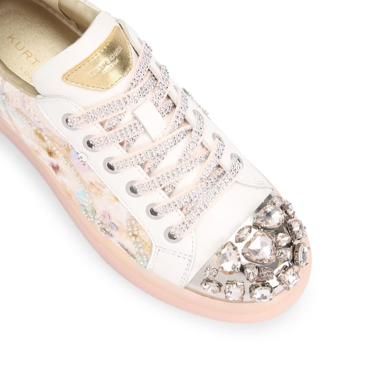 Kurt Geiger London Leather Crystal Toecap Cupsole Sneakers - Image 4