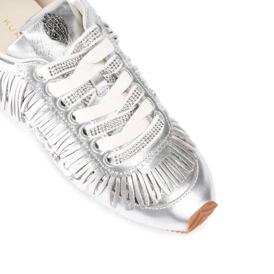 Kurt Geiger London Leather Islington Fringe Sneaker Sneakers - Image 4