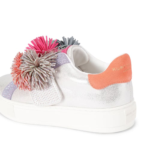 Kurt Geiger London Leather Laney Pom Pom Sneakers - Image 3