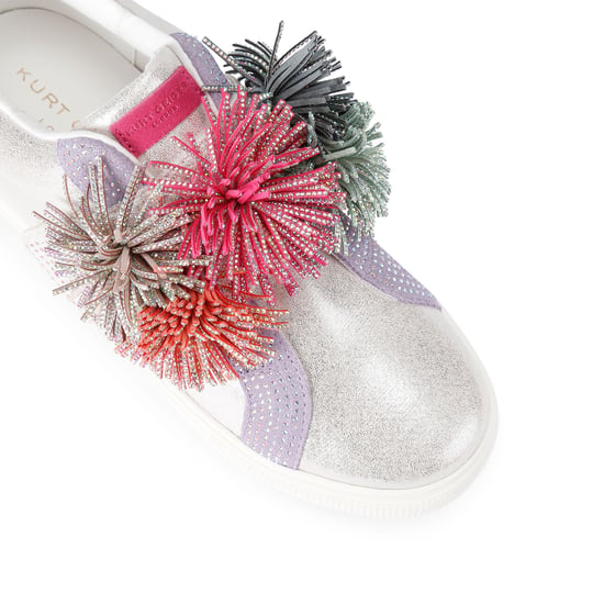 Kurt Geiger London Leather Laney Pom Pom Sneakers - Image 4