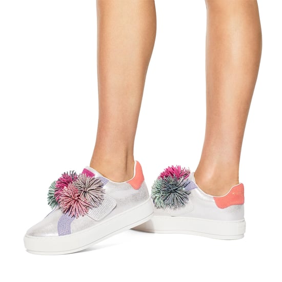 Kurt Geiger London Leather Laney Pom Pom Sneakers - Image 5