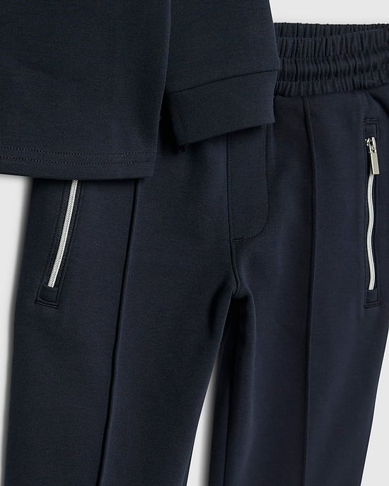 River Island Mini Boys Sweatshirt & Joggers Set Navy Zip 2 Piece - Image 4