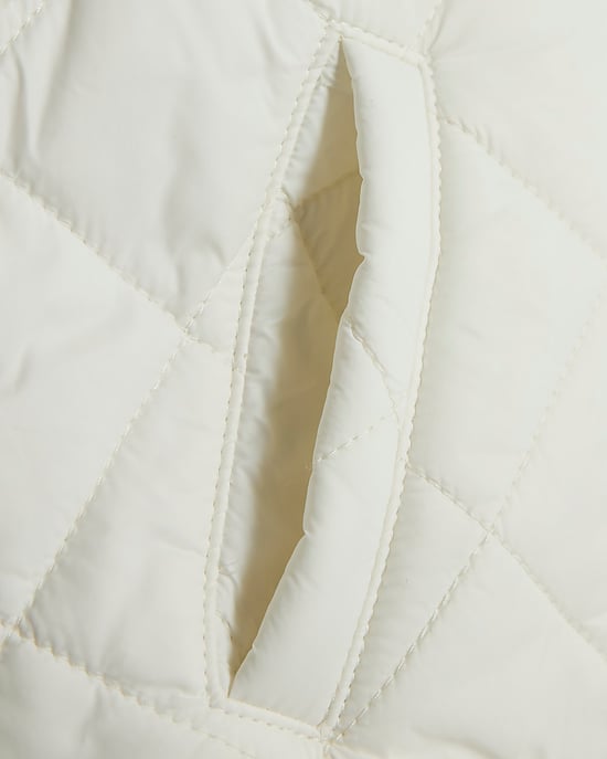River Island Girls Bomber Jacket & Joggers Set Cream 2 Piece - Image 2