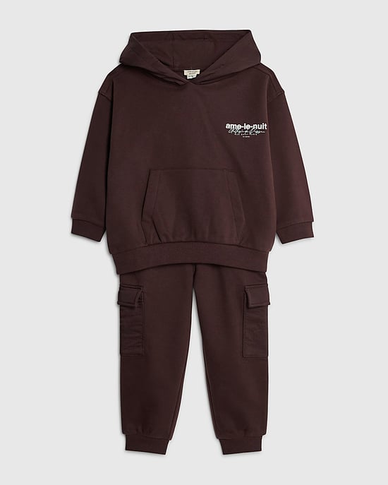 River Island Mini Boys Hoodie & Joggers Set Red Ame Le Nuit 2 Piece - Image 2