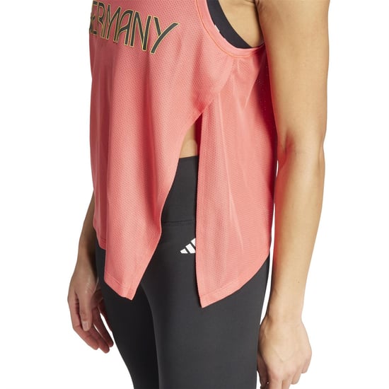 Women's adidas Team D Tank in Scarlet - Image 5
