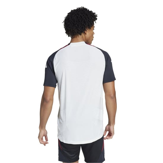 Men's adidas MUFC Pro Crew Neck Raglan Sleeve Jersey in Owhite/Black - Image 4