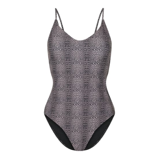 Pieces Dames badpak pcbaomi ronde hals zwart/luipaard print - Image 1