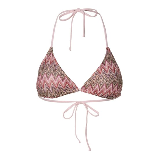 Pieces Dames triangel bikinitop pcada roze golven print - Image 1