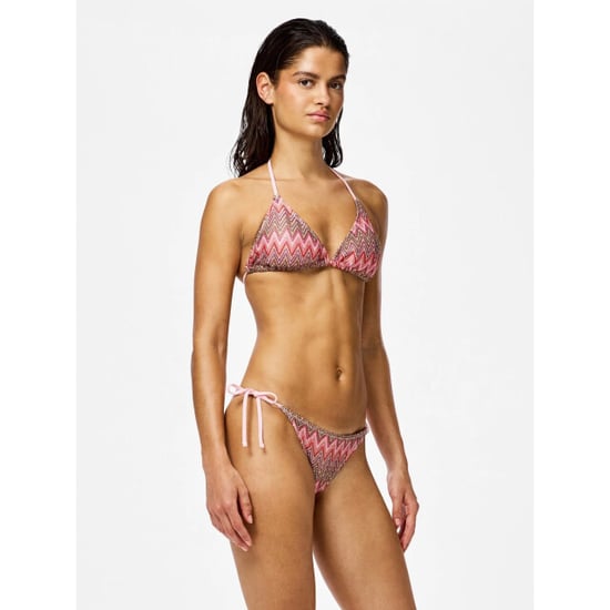 Pieces Dames triangel bikinitop pcada roze golven print - Image 3
