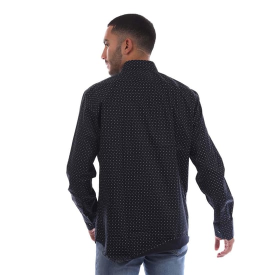 Men's Boss Joe Collared Neck Long Sleeve Oxford Shirt in Dark Blue - Image 2