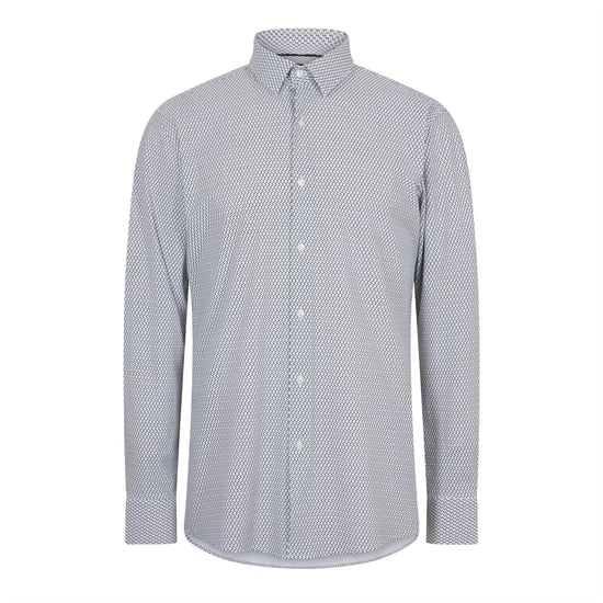 Men's Boss Hank S Kent Oxford Shirt in Dark Blue - Image 1