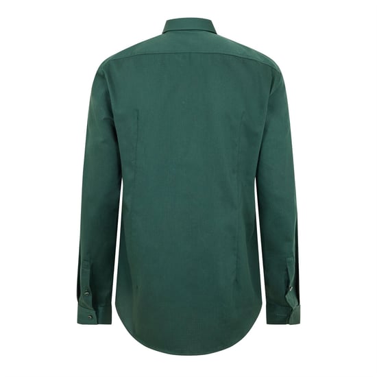 Men's Boss Spread Collar Long Sleeve Oxford Shirt in Green - Image 2