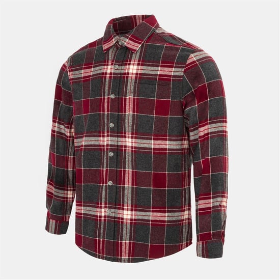 Men's Firetrap Pattern Shirt in Black/Red - Image 3