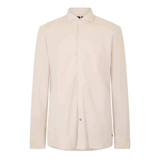 Men's Boss Hank Spread 243 10262046 01 Oxford Shirt in Light Beige - Image 1