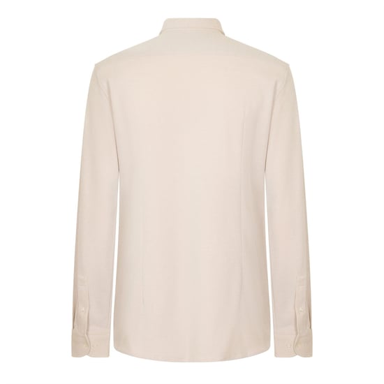 Men's Boss Hank Spread 243 10262046 01 Oxford Shirt in Light Beige - Image 2