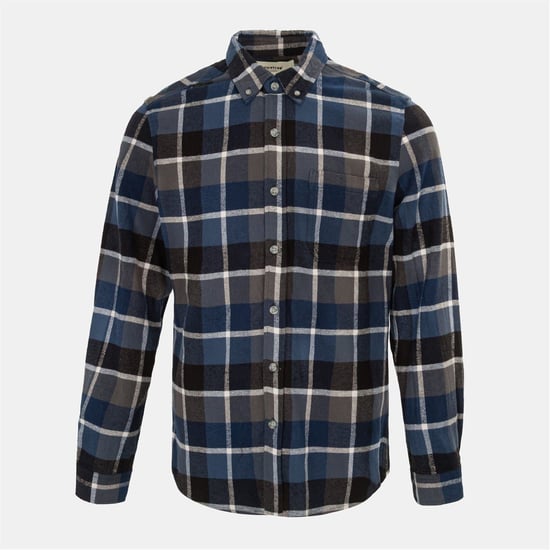 Men's Firetrap Pattern Shirt in Blue/Black - Image 1