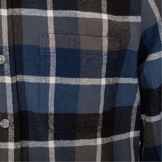 Men's Firetrap Pattern Shirt in Blue/Black - Image 4