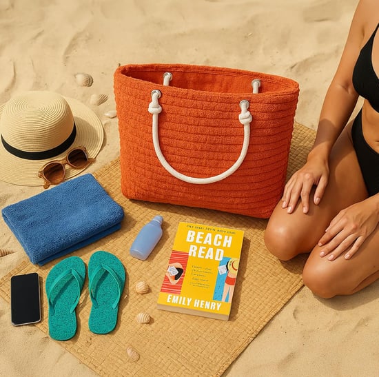 Womens Large Beach Bag, Waterproof Summer Tote - Magnetic Closure in Yellow - Image 6