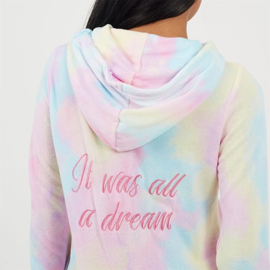 Women's Brave Soul Tie Dye Slim Fit Onesie With Back Embroidery in Tie Dye/Pink - Image 3