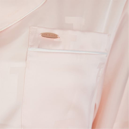 Women's Ted Baker Peggy Collared Neck Long Sleeve Pyjama Set in Pink - Image 3