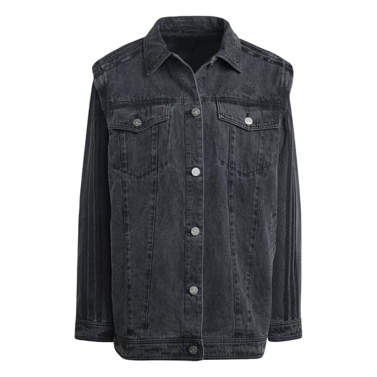 Women's adidas Originals Denim Shirt jk in Black - Image 1