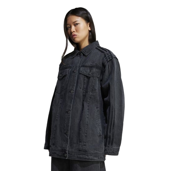 Women's adidas Originals Denim Shirt jk in Black - Image 2