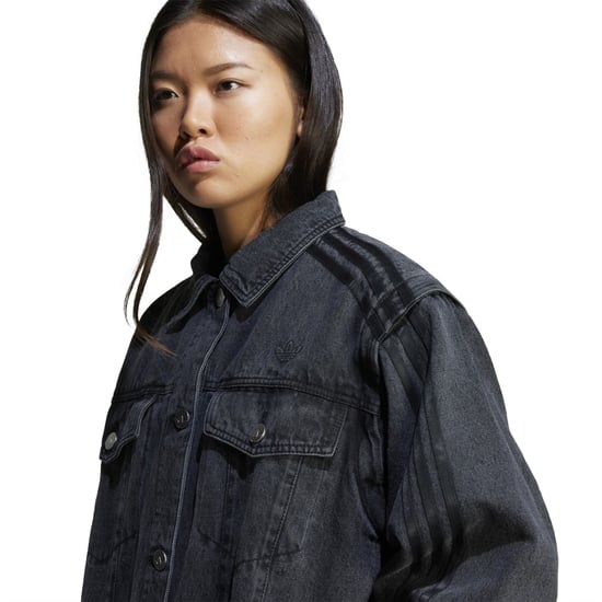 Women's adidas Originals Denim Shirt jk in Black - Image 4