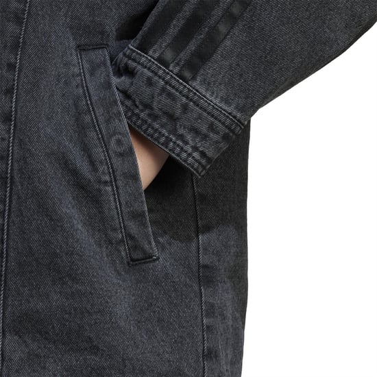 Women's adidas Originals Denim Shirt jk in Black - Image 5